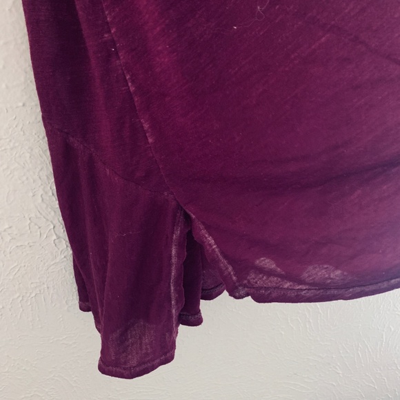 FREE PEOPLE dark maroon swingy tank top Small S - Picture 7 of 7